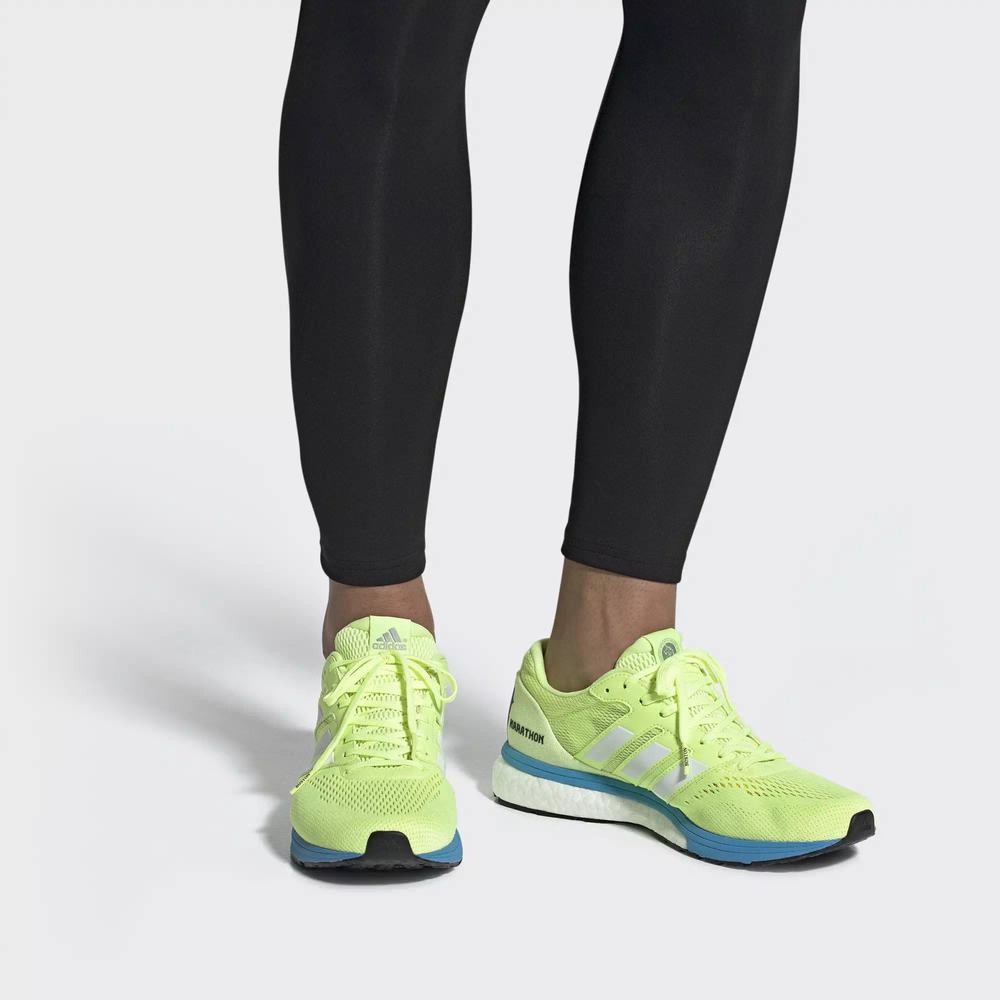 Adidas Adizero Boston 7 Tenis Para Correr Amarillos Para Hombre (MX-39903)